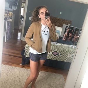 gap medium suede brown jacket